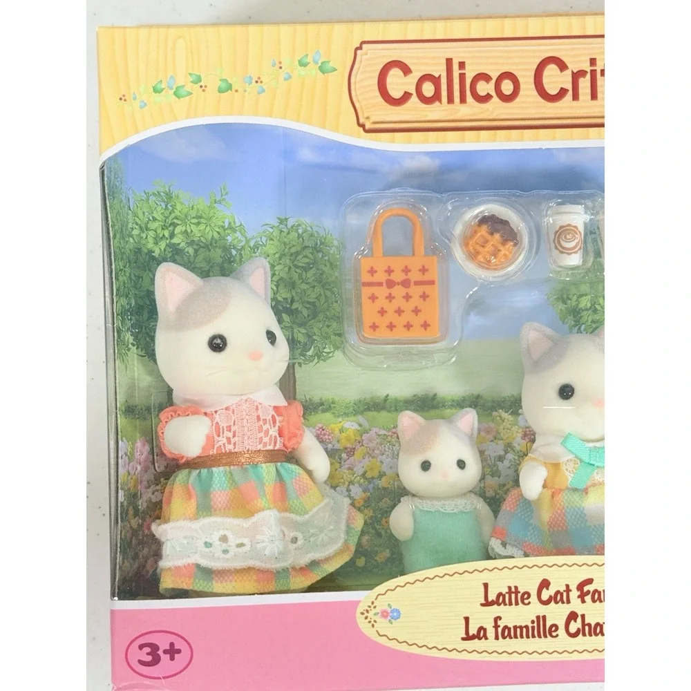 NEW Calico Critters Latte Cat Family Full Set US SELLER Epoch Sylvanian Families